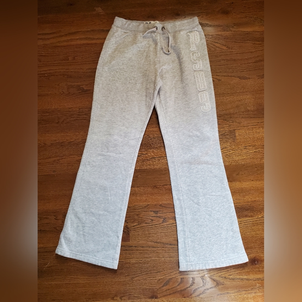 P.S. by AEROPOSTALE Girls 10 Gray Logo Sweats